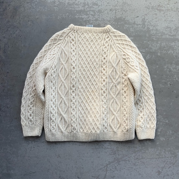 Vintage 80's Wool Cable Knit Sweater - Picture 4 of 10